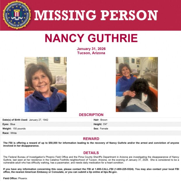 mother of top us news anchor missing, police investigate 'crime'