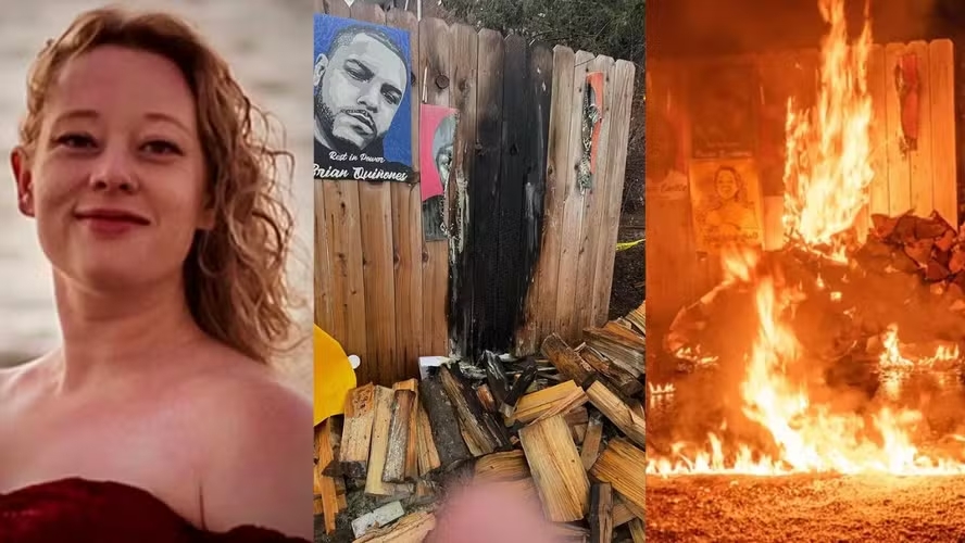 memorial em homenagem a mulher morta pelo ice em minneapolis é incendiado