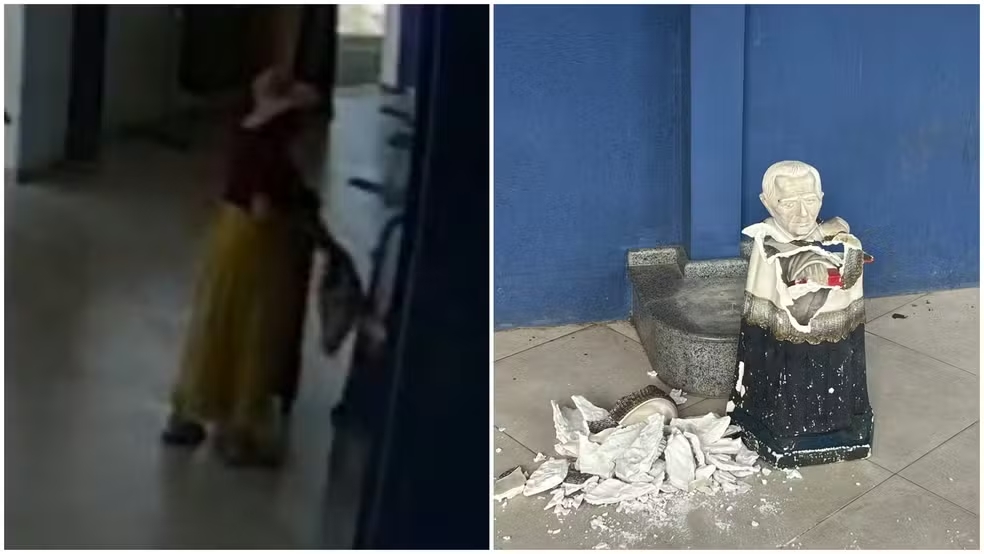 turista argentina é presa após vandalizar estátua de padre cícero no ceará