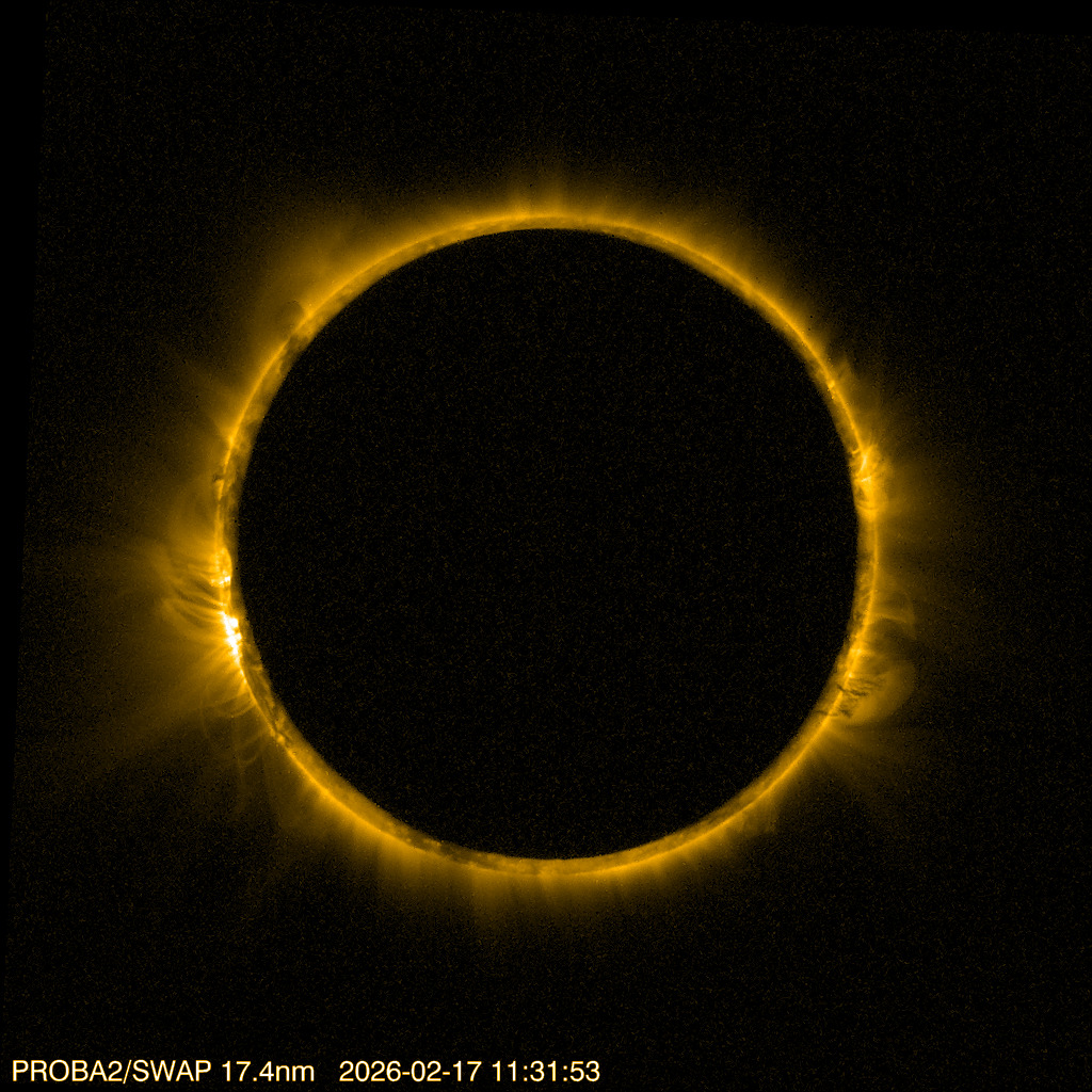 annular solar eclipse seen from space