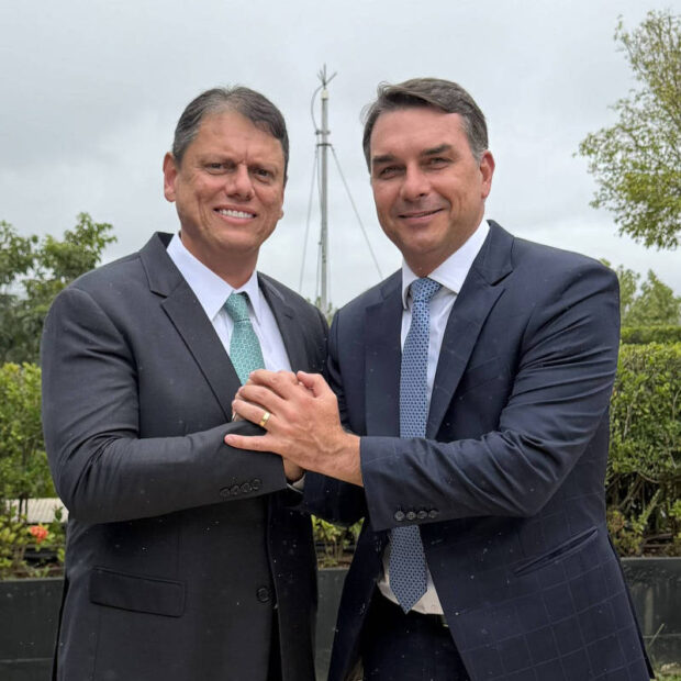 flávio bolsonaro encontra tarcísio e diz que vão 'fazer história juntos'