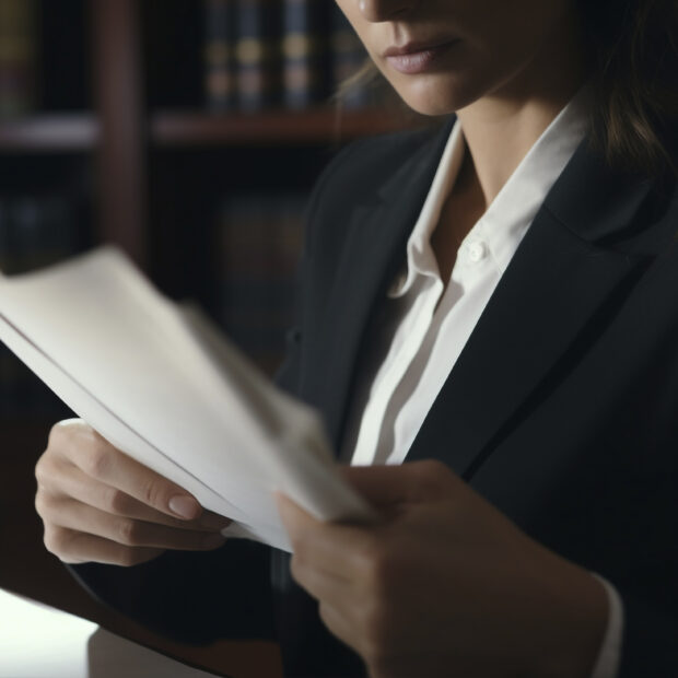 side view woman working as lawyer