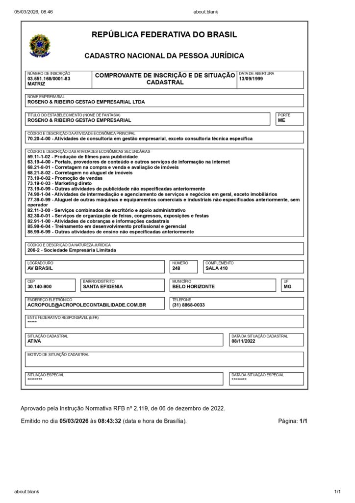 Especificações da empresa fundada por Marilson em 1999