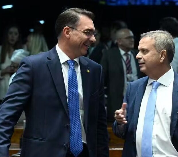 Flávio Bolsonaro e Rogério Marinho