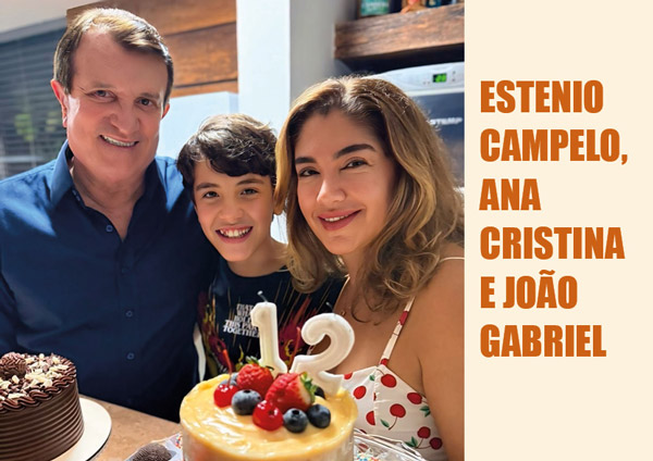 estenio campelo, ana cristina e joão gabriel capa