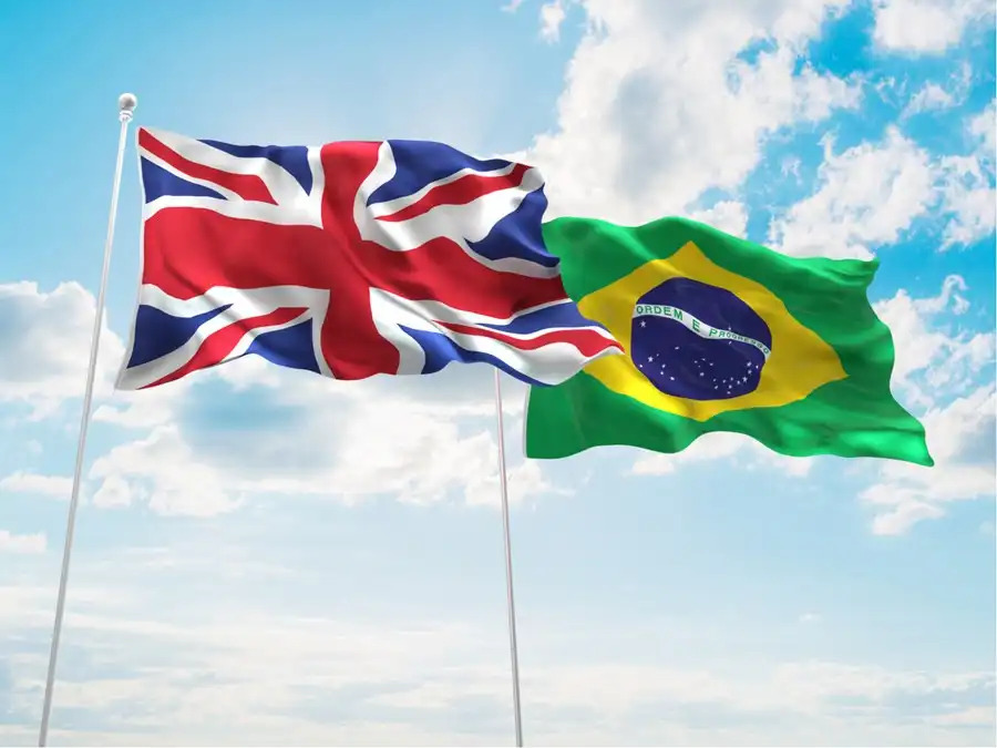 bandeiras do brasil e do reino unido