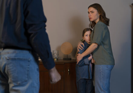 young child suffering from parent abuse home