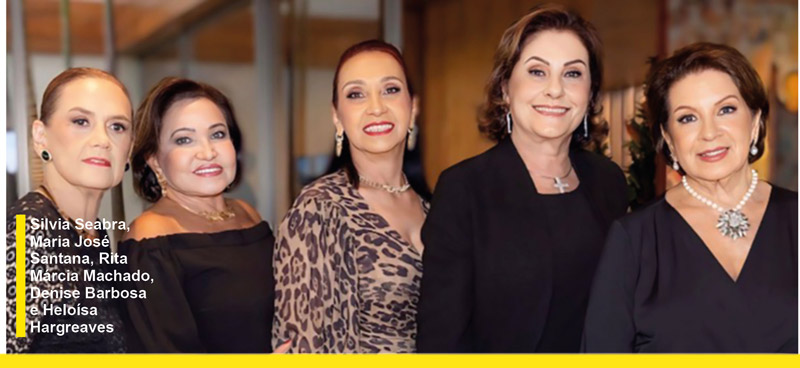 silvia seabra, maria josé santana, rita márcia machado, denise barbosa e heloísa hargreaves