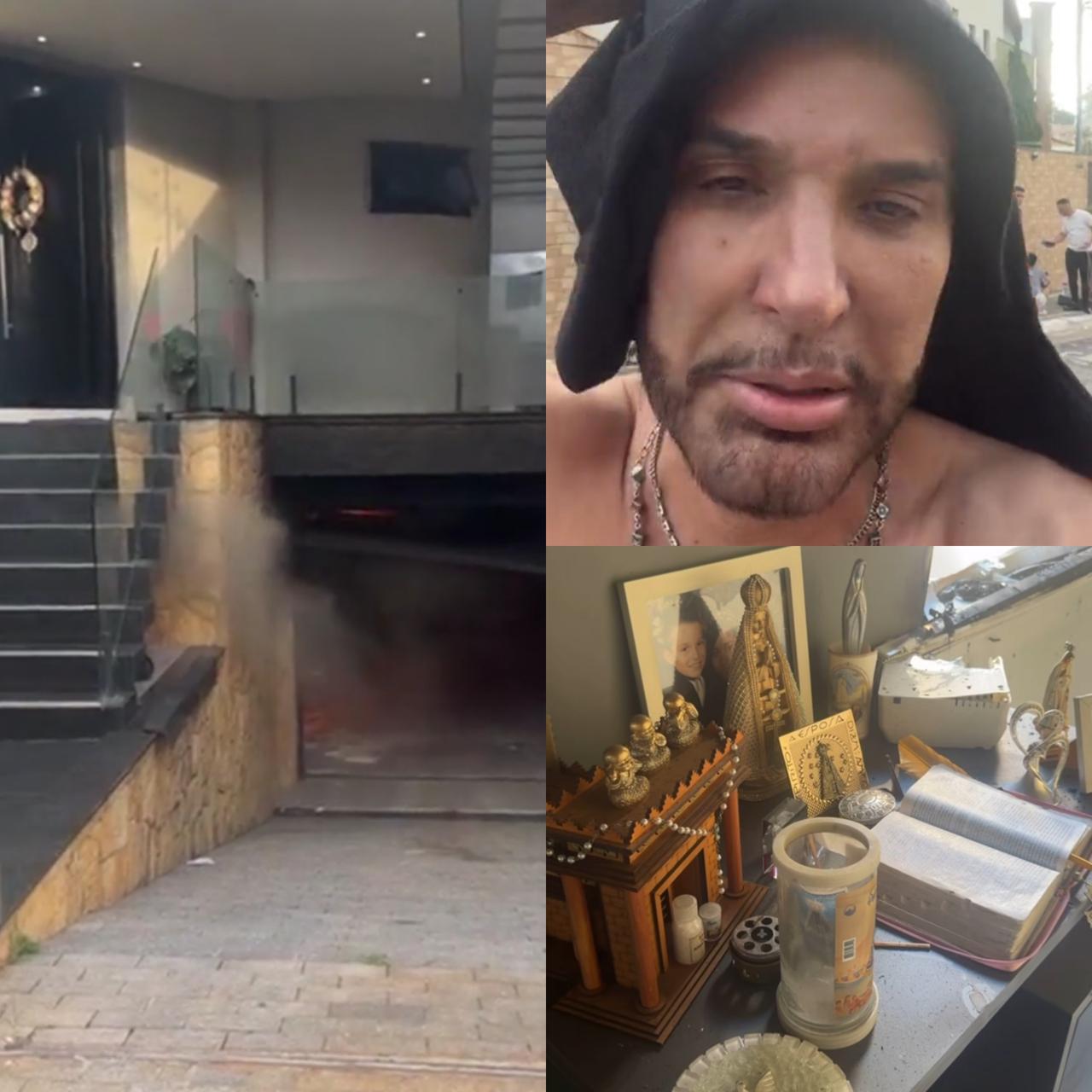 No incêndio da casa dos pais de MC Gui, o altar não queimou e o macaco foi salvo