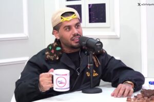 Zé Felipe confessa no Podcats que está há 4 meses sem beijar ninguém na boca desde Ana Castela! | Créditos: Reprodução (Youtube)