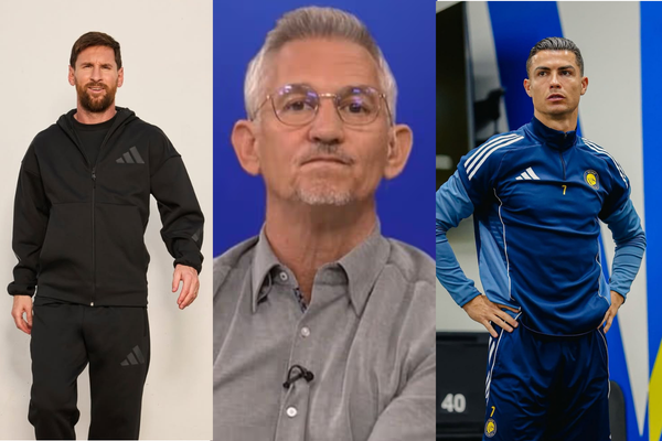 Lineker disse que Messi bate CR7 e o português deu unfollow na hora | Reprodução (Instagram e BBC)