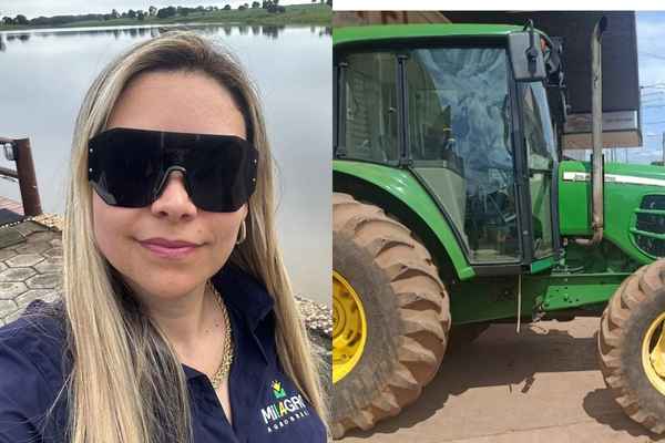 Simone Almeida Martins comemora recuperação de mais um trator furtado de propriedade na Bahia