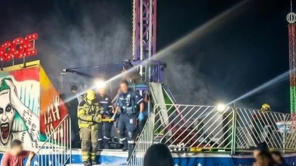 Segundo o Corpo de Bombeiros, a queda aconteceu após a quebra de uma estrutura chamada de torre | Reprodução 