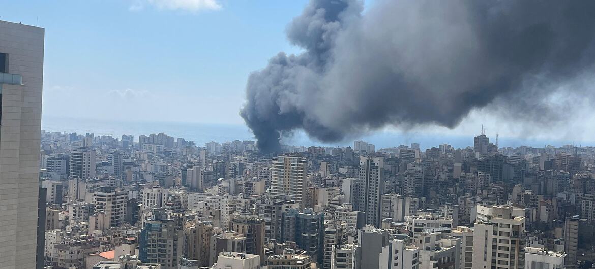 bombardeio no libano