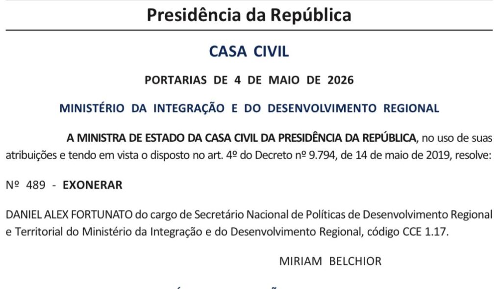 Reprodução do Diário Oficial de terça (5)