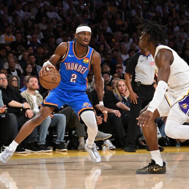 oklahoma city thunder v los angeles lakers game three