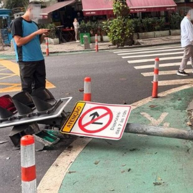 poste cai sobre pedestre em copacabana