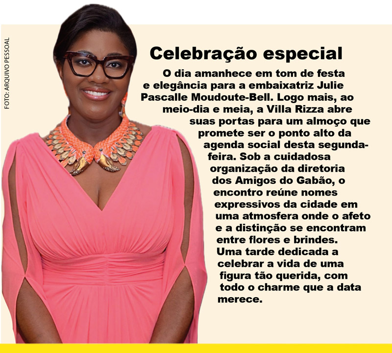 em tom de festa e elegância para a embaixatriz julie pascalle moudoute bell