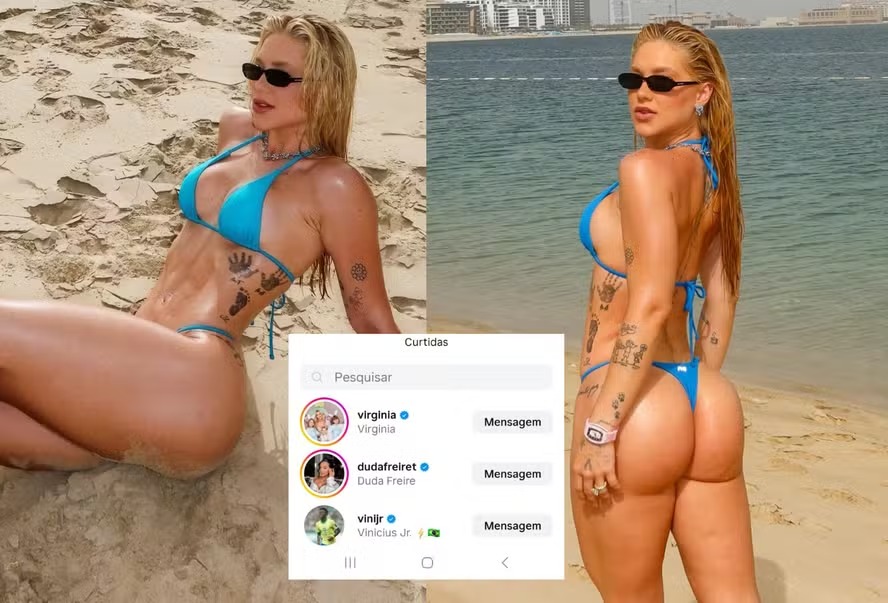 Vini Jr. curtiu a postagem da ex-namorada em meio à repercussão nas redes - Reprodução Instagram