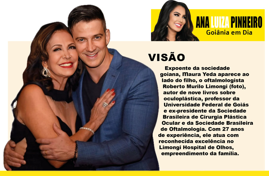 maura yeda aparece ao lado do filho, o oftalmologista roberto murilo limongi