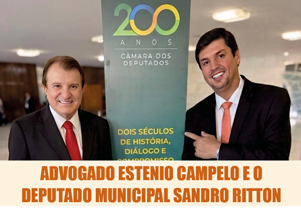 advogado estenio campelo e o deputado municipal sandro ritton capa
