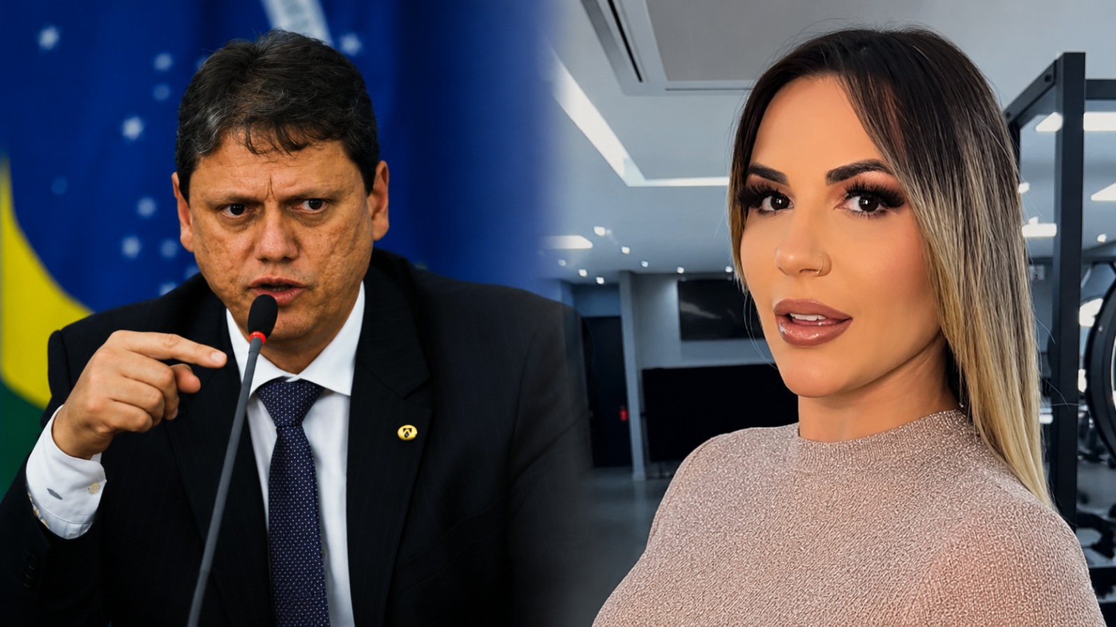 Tarcísio de Freitas afirmou que operador financeiro do PCC tinha caixa de dinheiro destinada a Deolane Bezerra - Reprodução