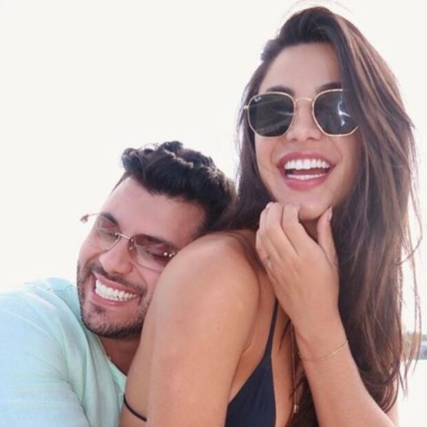 Gabriela Versiani e Murilo Huff emocionaram a internet após influenciadora curtir comentário sobre o carinho dedicado ao pequeno Léo, filho de Marília Mendonça. - Reprodução Instagram