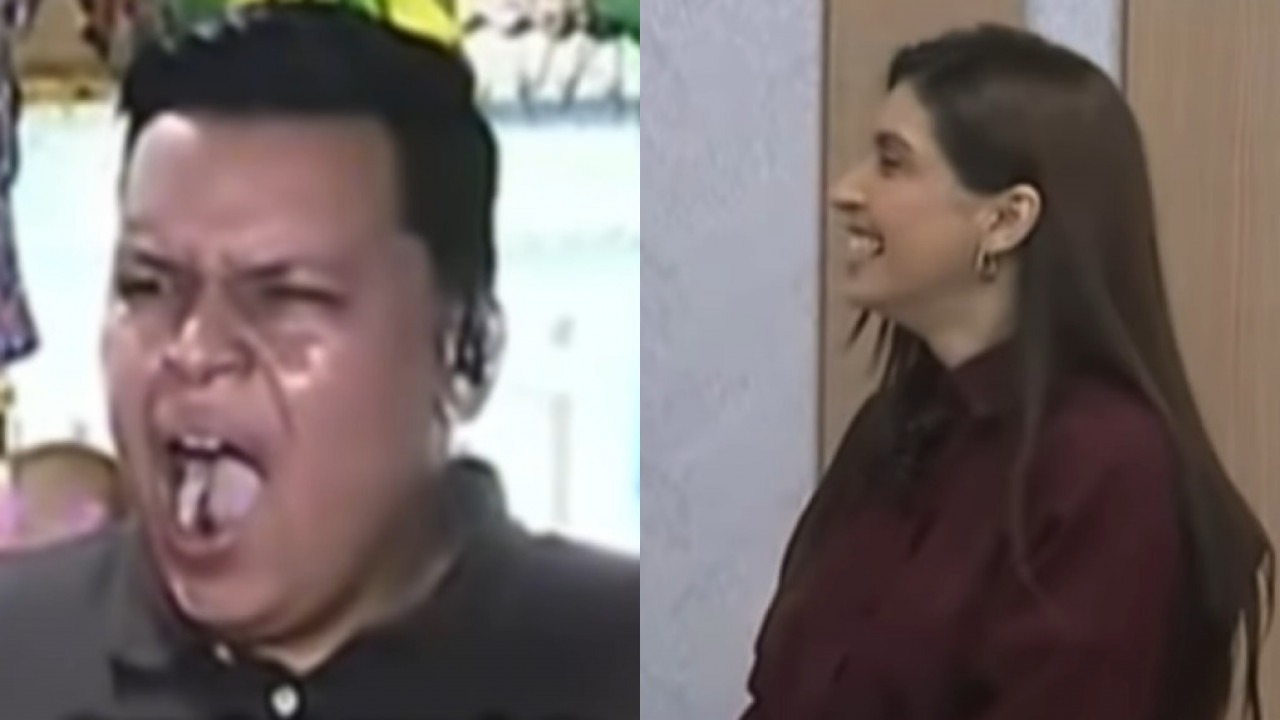 Alberto Cândido virou assunto nas redes após bocejar durante uma entrada ao vivo na TH+ SBT Tambaú. - Reprodução TV