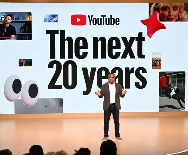 O presidente-executivo do YouTube, Neal Mohan, e outros apresentadores reforçaram que o avanço acelerado das ferramentas de inteligência artificial não deve substituir o trabalho dos criadores de conteúdo - Foto: GETTY IMAGES NORTH AMERICA/AFP