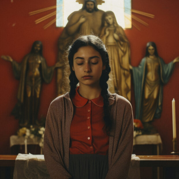 close up person praying