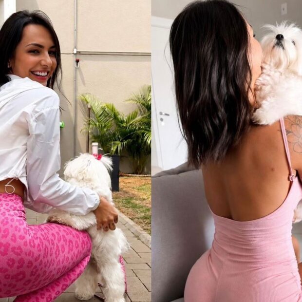 Enquanto muita gente ainda discute dieta e marmita para humanos, Karol Rosalin revelou gastar R$ 4 mil por mês com alimentação natural para o próprio cachorro. - Reprodução