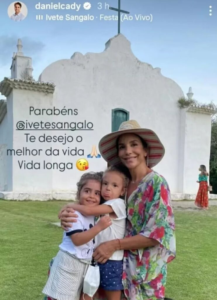Foto das filhas, música “Festa” ao fundo e parabéns público: o post de Daniel Cady para Ivete virou assunto instantâneo nas redes sociais. - Reprodução