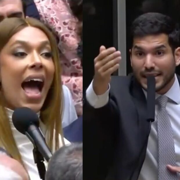Erika Hilton rebateu André Fernandes durante votação na Câmara e transformou um ataque político em um dos assuntos mais comentados da noite. - Reprodução