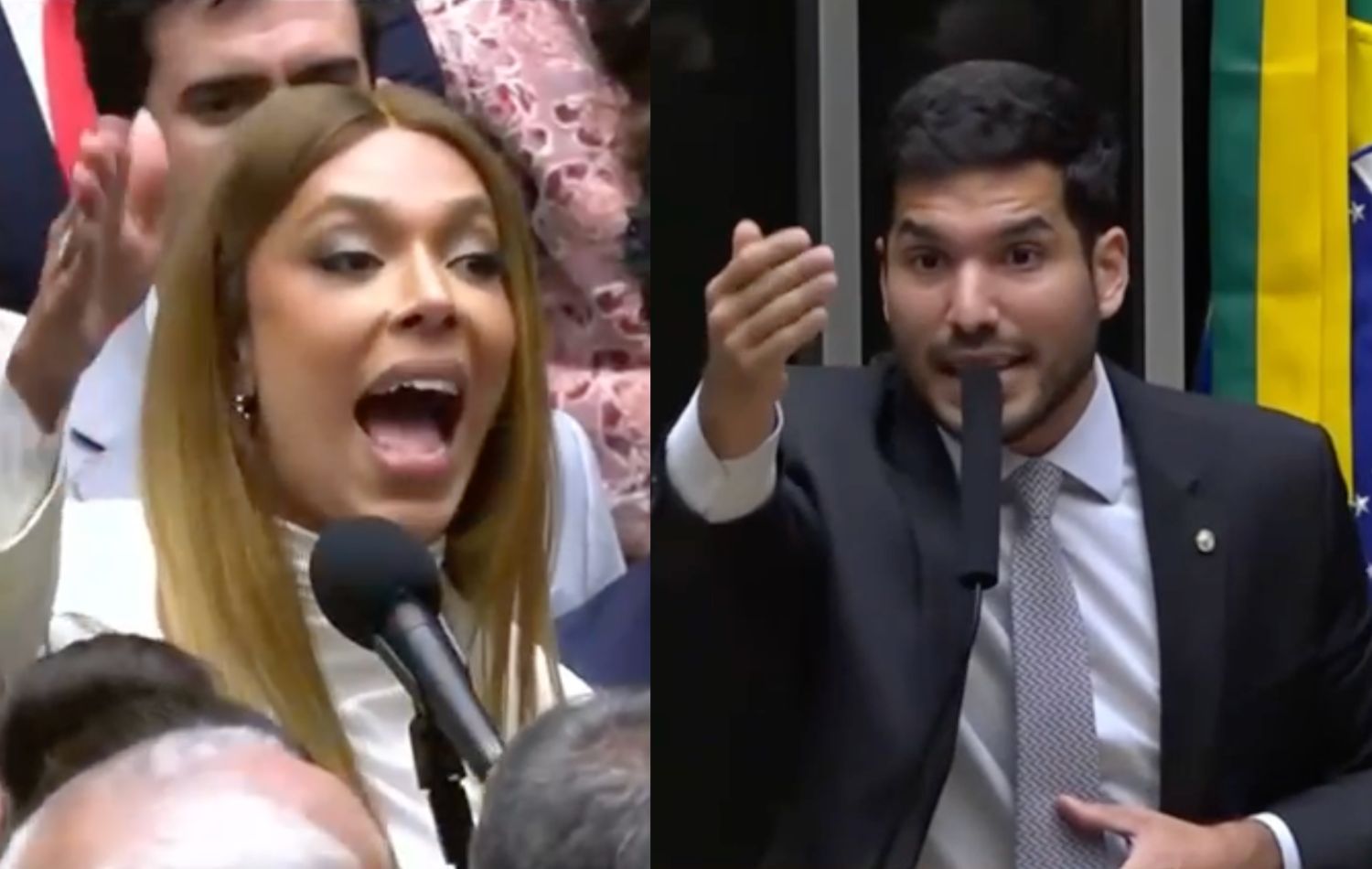 Erika Hilton rebateu André Fernandes durante votação na Câmara e transformou um ataque político em um dos assuntos mais comentados da noite. - Reprodução