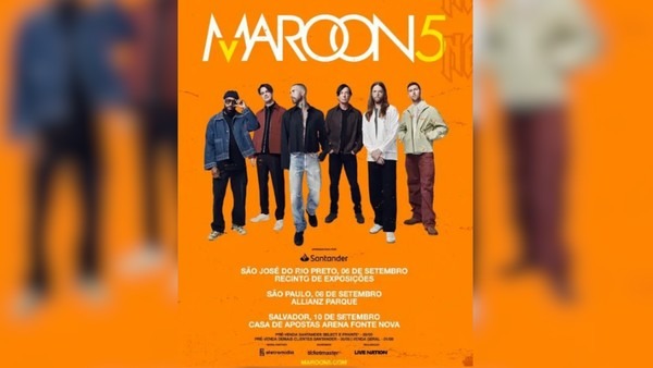 Banda liderada por Adam Levine se apresenta em São José do Rio Preto, São Paulo e Salvador