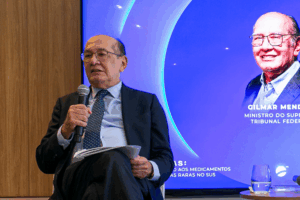 O ministro do STF (Supremo Tribunal Federal) Gilmar Mendes durante o evento Diálogos Esfera na Casa ParlaMento, em Brasília (Foto: Divulgação/Esfera Brasil)