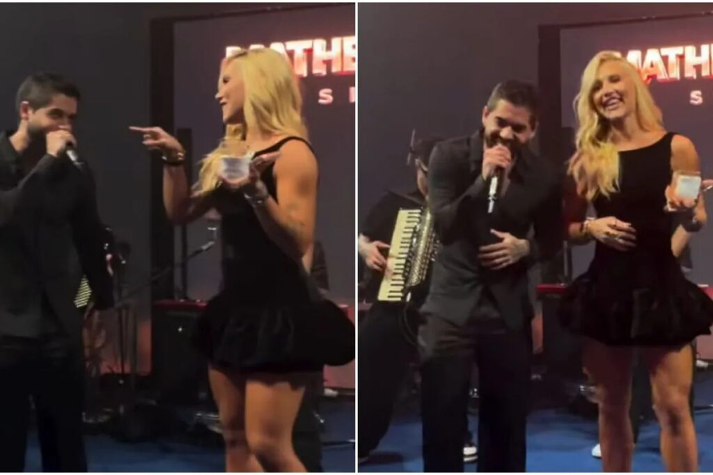 Zé Felipe cantou “Só Tem Eu” durante a celebração da filha