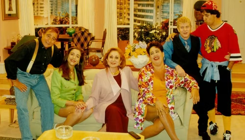 O elenco original do "Sai de baixo"