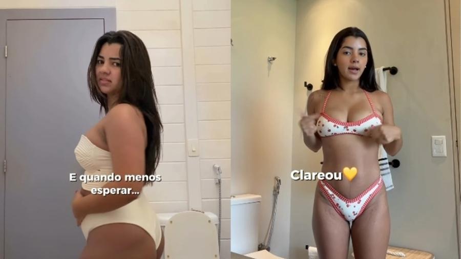 João Gomes filma esposa Ary Mirelle após ela perder mais que o planejado