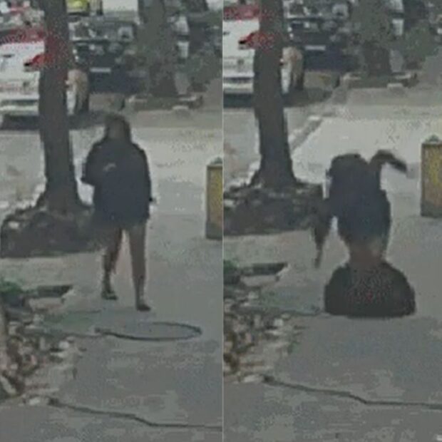 Mulher cai em bueiro no RJ