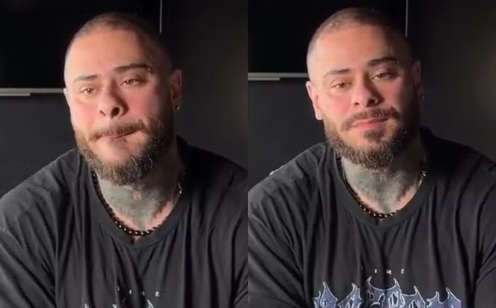 Léo Stronda apareceu aplicando uma injeção em Gabriel Ganley em vídeo exibido pelo “Fantástico”