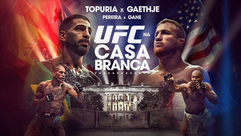 O impossível virou realidade: o UFC Freedom 250 desembarca na Casa Branca para uma noite histórica de lutas. Ilia Topuria, Justin Gaethje, Poatan e Ciryl Gane prometem transformar Washington no centro mundial do MMA