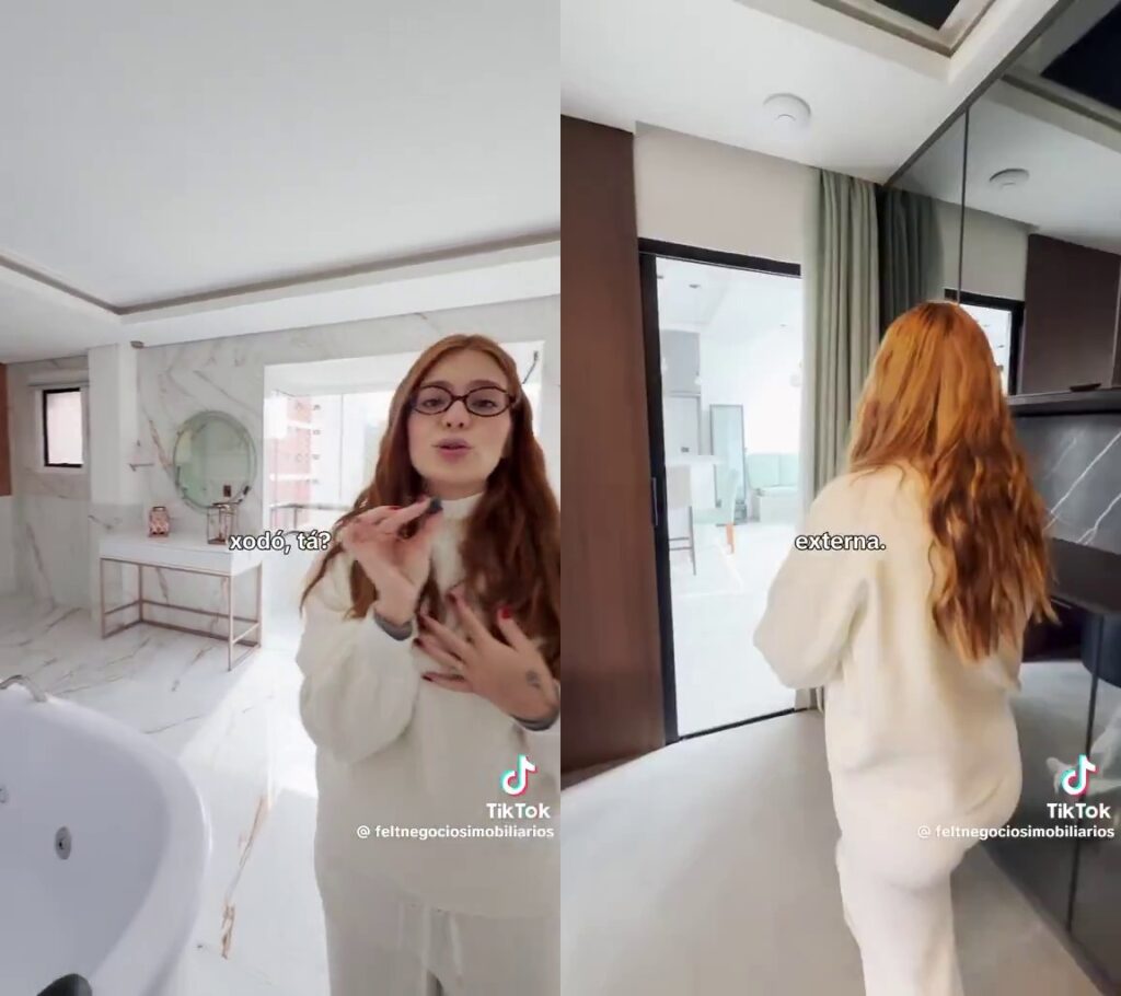 Duplex tem suíte master com biometria, banheiro amplo, sauna, churrasqueira, piscina e hidromassagem
