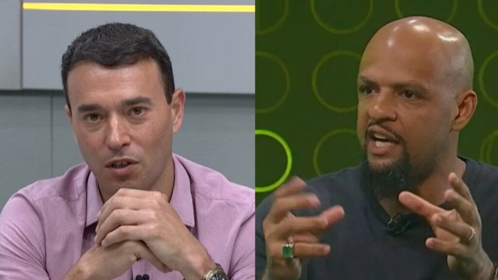 Felipe Melo elogiou Neymar diante de Rizek no pós-jogo e criou climão ao vivo