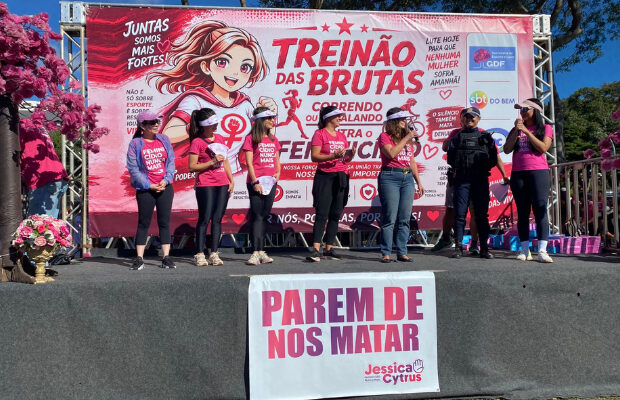 ação contra feminicídio no eixão do lazer