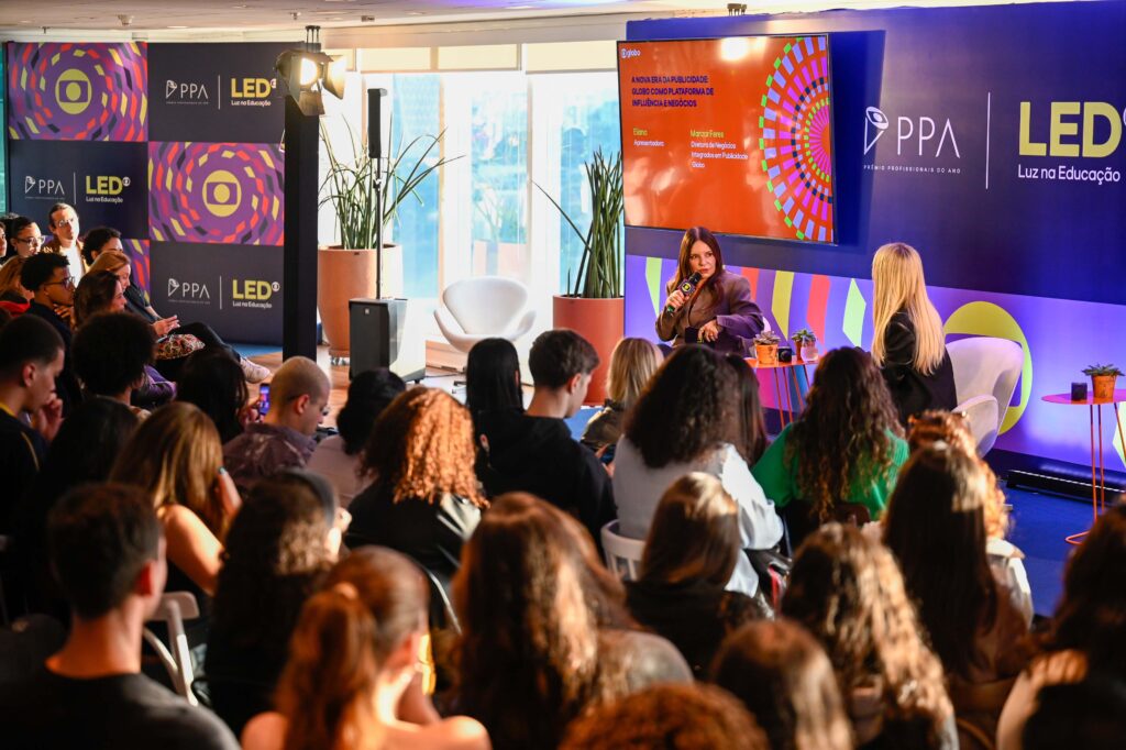 
Globo lança projeto inédito para novos publicitários
Academia LED e PPA, Manzar Feres e Eliana
Globo/ Bob Paulino
