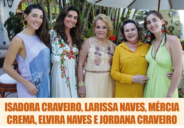 isadora craveiro, larissa naves, mércia crema, elvira naves e jordana craveiro capa