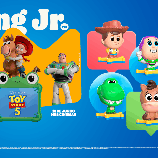 Depois de mais de 20 anos, a Disney volta a licenciar brinquedos para o Burger King no Brasil. E a nostalgia já está servida.