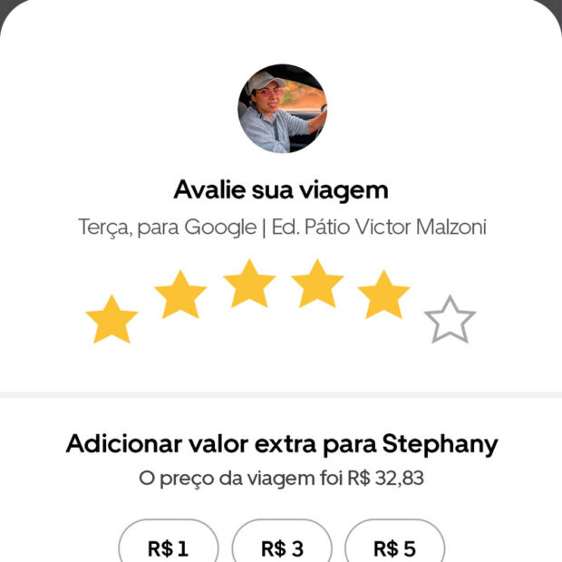 A Uber resolveu mexer com a paixão nacional e liberou uma inédita sexta estrela para motoristas no Brasil.