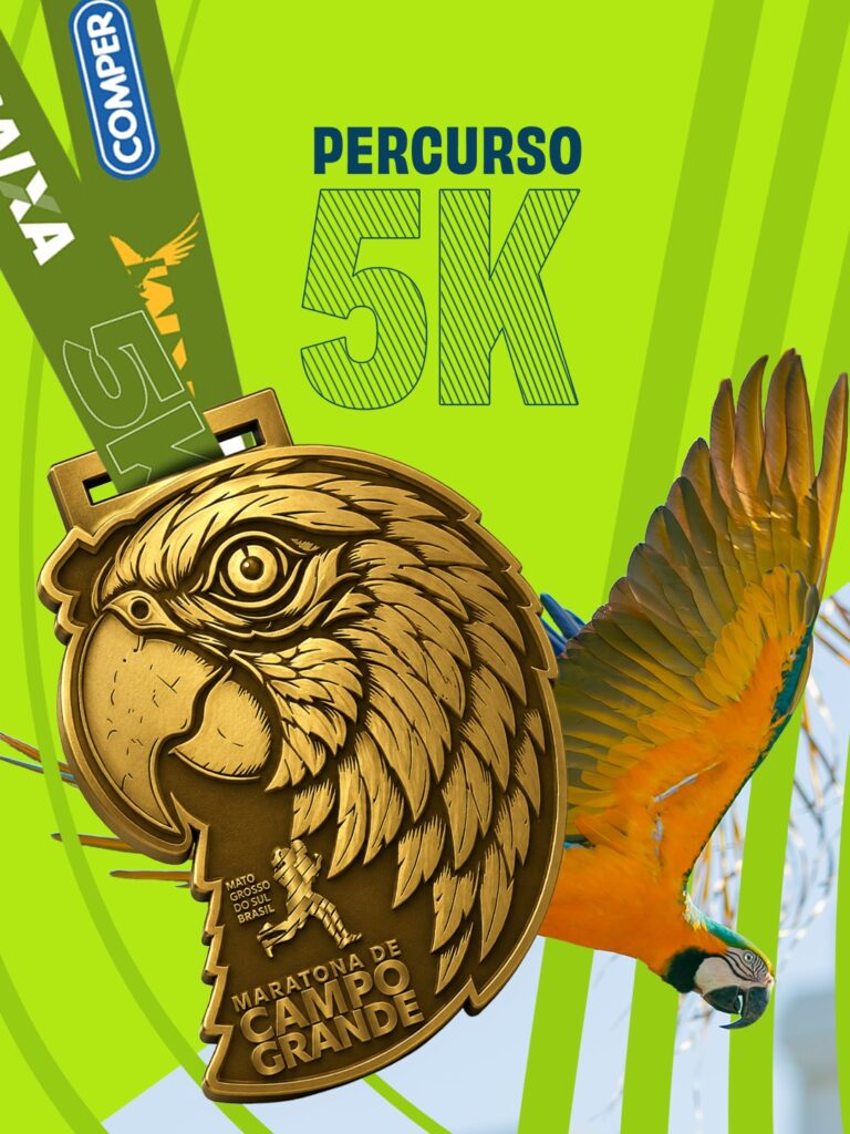 Medalha nova, altimetria favorável e clima ideal para correr. A Maratona de Campo Grande 2026 já começou a aquecer os apaixonados por corrida.